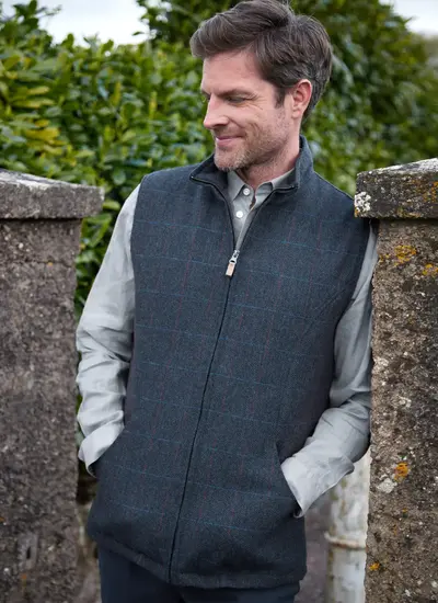 James Overcheck Tweed Gilet